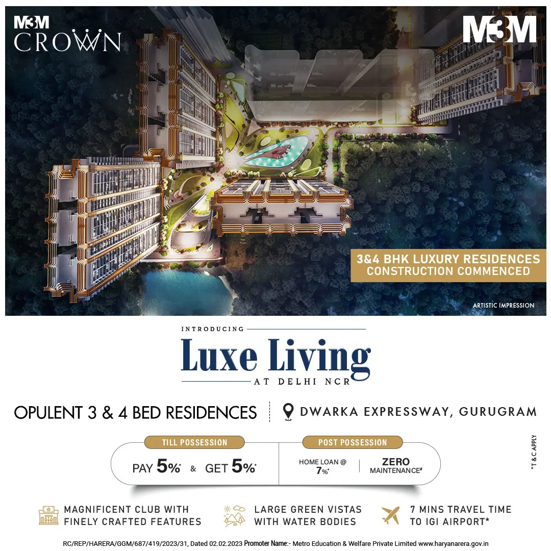 M3M Crown campaign creative